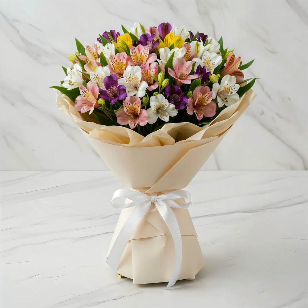 Букет цветов из: Альстромерии в Рославле