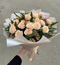 Букет Кремовые розы Латте в Рославле