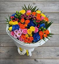 Букет цветов из:  Розы и Хризантемы в Рославле