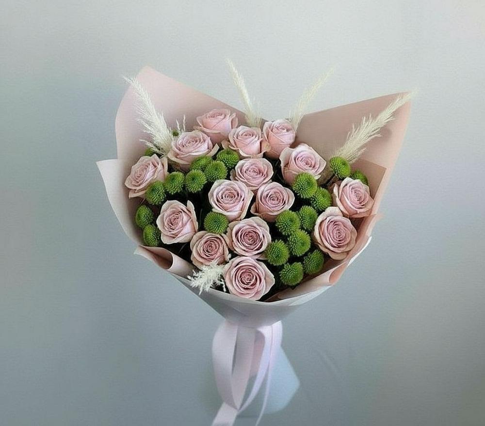 Букет цветов из: Розы и Хризантемы в Рославле